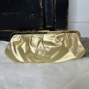 Vintage GIANI BERNINI Leather Clutch gold